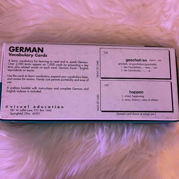 Learn German! German Vocabulary cue cards not a book - Picture 2 of 2